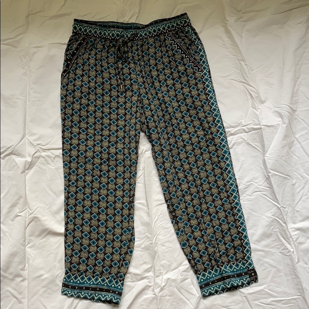 Anthropologie Printed Drawstring Pants